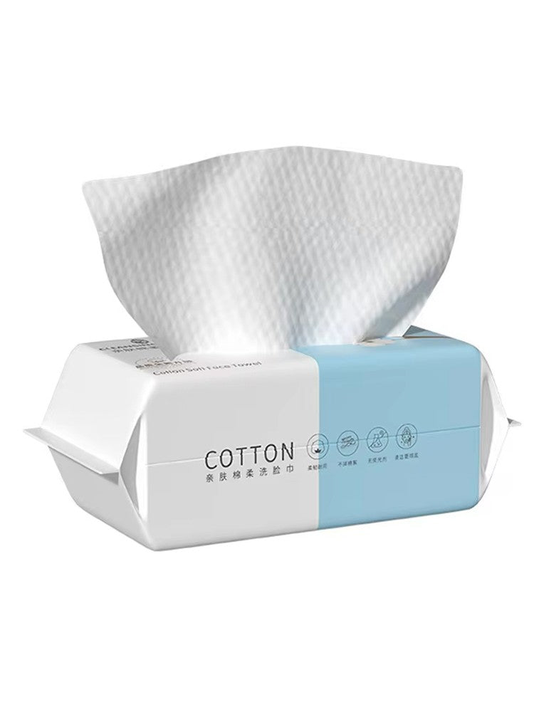 Extra Thick Disposable Facial Towels - Gentle and Absorbent Cotton Makeup Remover Wipes
