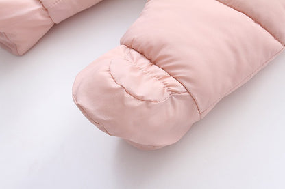 2025 Russian Winter Jumpsuit For Kids Plus Velvet Hooded Newborn Baby Romper 0-2 Years Infant Girl Winter Overalls Baby Snowwear