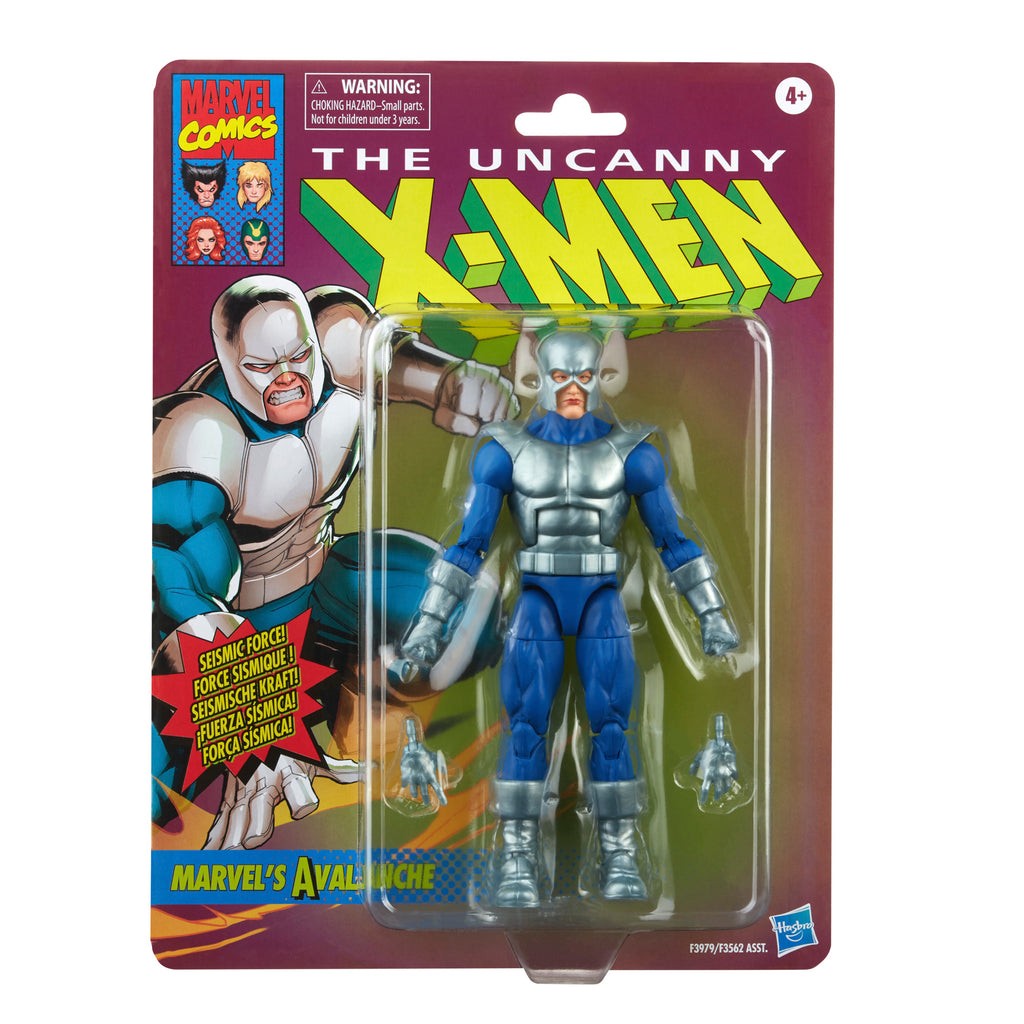 Boneco de Ação Marvel Legends Retro Wolverine Espiral Avalanche Longshot Dark Phoenix Multiple Man 6"