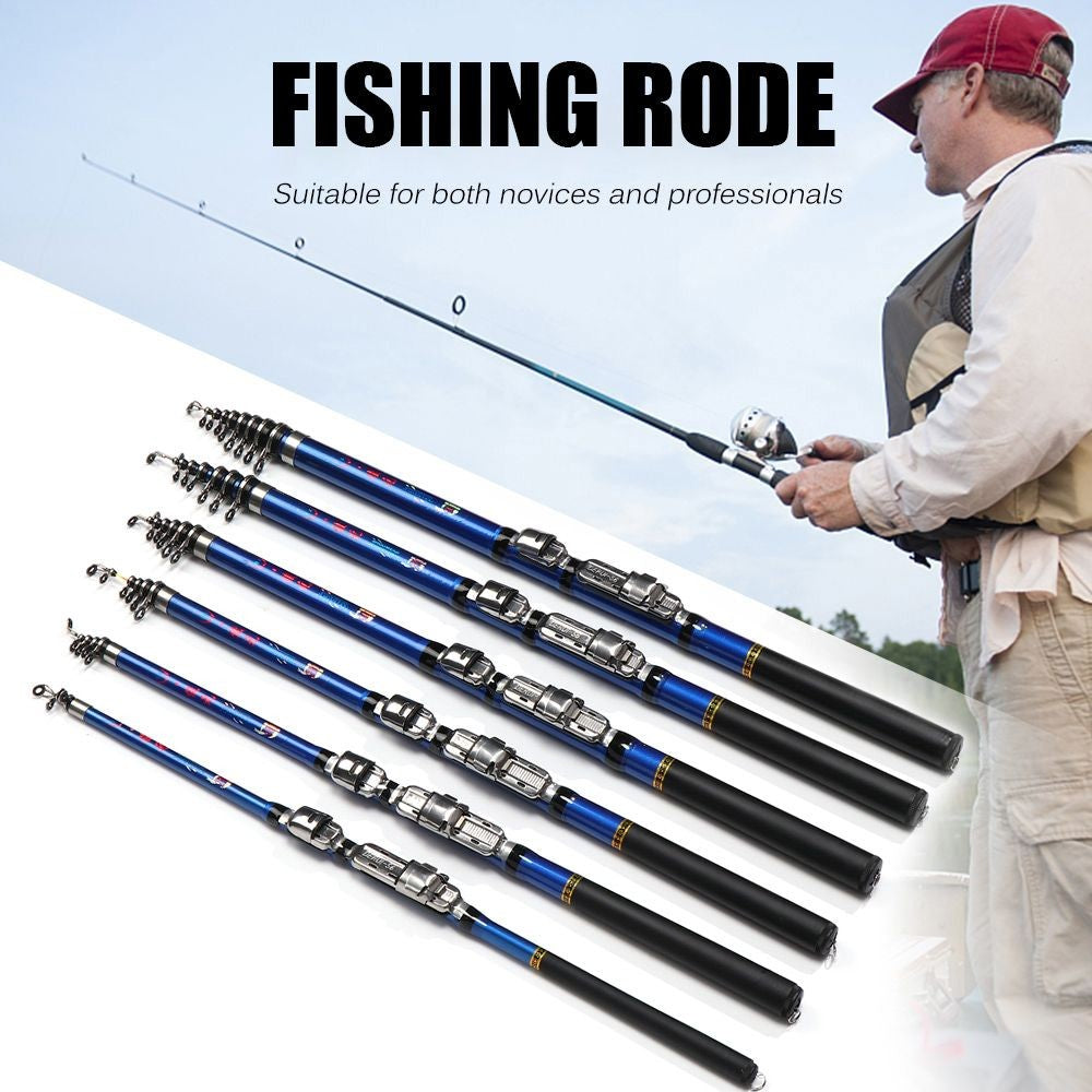 Vara de Pesca de Mar em Material de Carbono, Vara de Pesca Telescópica de Qualidade, Varas de Spinning de Qualidade 1.5m, 1.8m, 2.1m, 2.4m, 2.7m, 3m