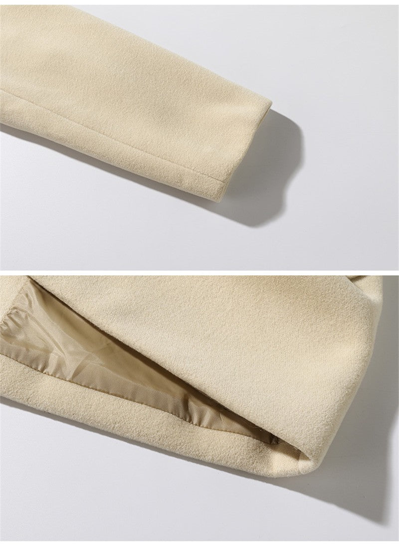 VERSMA Japanese Trendy Causal Vintage Winter Thick Wool Trench Coat Men Autumn Oversized Long Sleeve Male Overcoat Plus Size 5XL