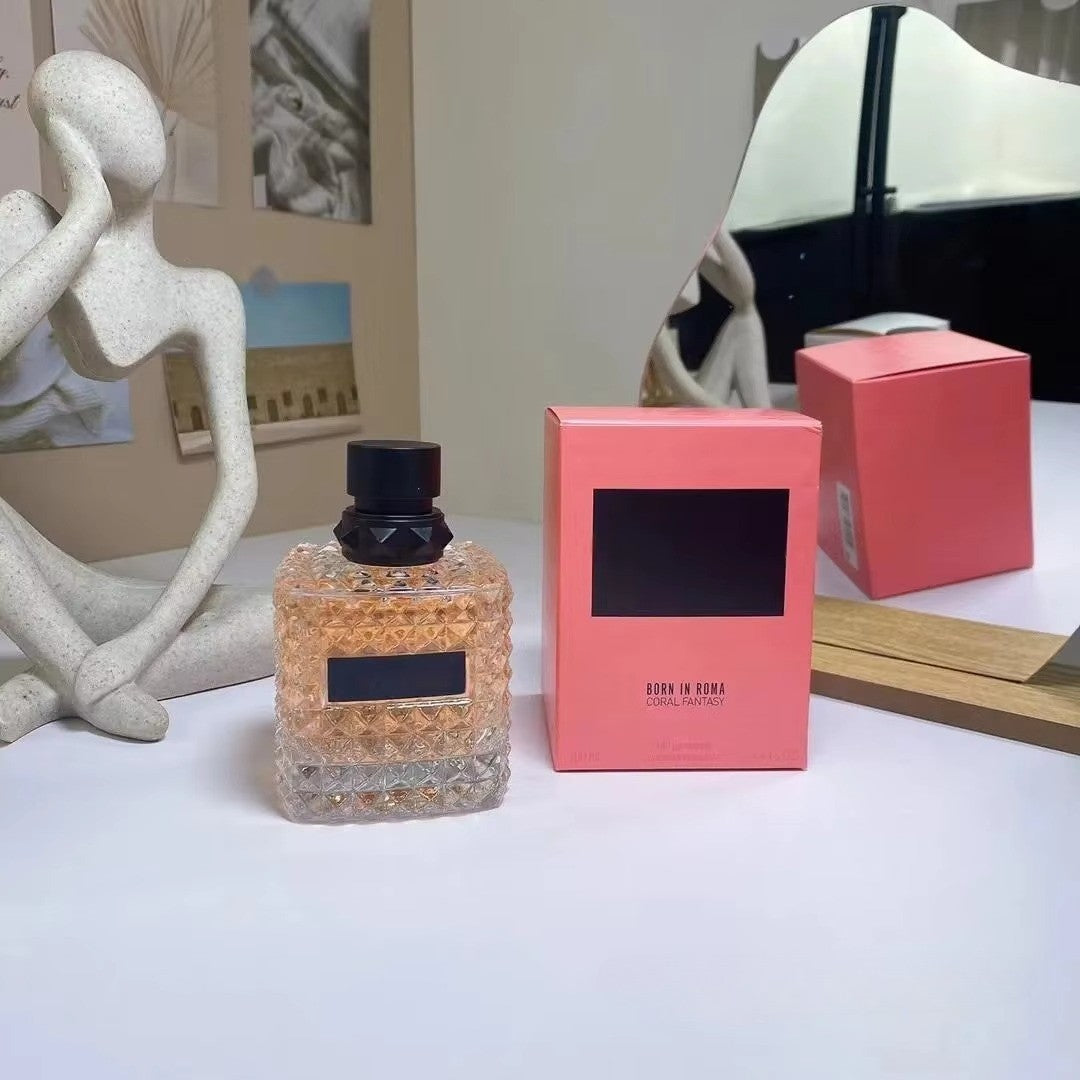 Perfume 100ML Charmoso Sexy Feminino Spray Corporal Perfumes Masculinos e Femininos Frangrância de Longa Duração de Alta Qualidade Born in Roma