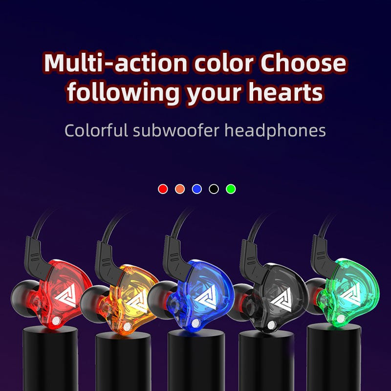 QKZ AK6 In Ear Earphone 6 Dynamic Driver Unit Headphone With Mic Stereo Sports HiFi Subwoofer Headset Monitor Earbuds For iPhone