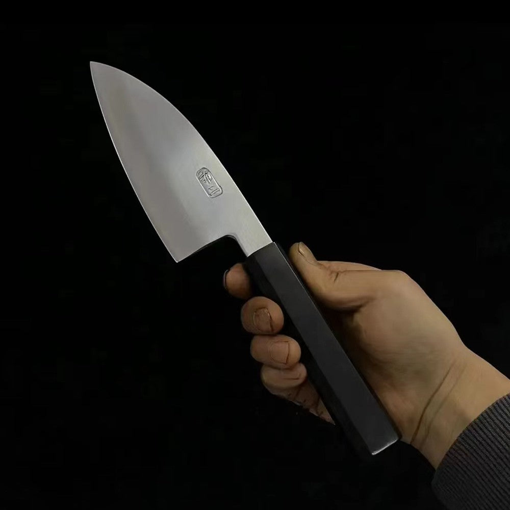 5.5 / 6.3 Inch Deba Knife 3 Layer BG42 Aviation Special Steel Double-edged Blade Cleaver Slicing Handmade Longquan Kitchen Knife