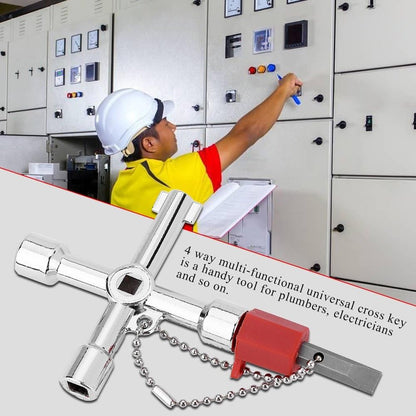 Chave Triângulo Multiuso para Água Chave Inglesa de Encanamento Quadrada Triângulo de Trem Armário Elétrico Armário de Elevador