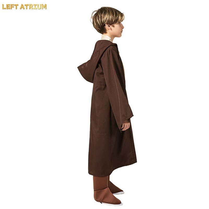 Jedi Warrior Full Set COSplay Costume For Kids Boys Girls Fancy Dress Jedi Cloak Cosplay Halloween Carnival Costume For Children