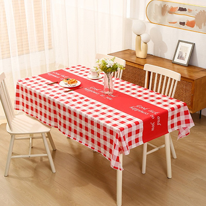 The tablecloth with a warm and cozy atmosphere, a high-temperature resistant tablecloth, and a waterproof, oil-proof, and no-was