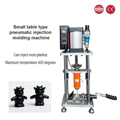 220V Small Table Type Pneumatic Injection Molding Machine 100g Vertical Desktop Polymer ABS PP PC as PE PET PVC Plastic Mold