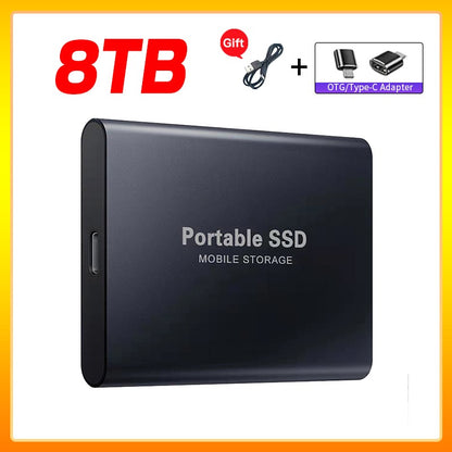 Unidade de Estado Sólido Externa de Alta Velocidade 1TB Disco Rígido Externo Portátil SSD 2TB Disco Rígido Externo SSD Para Laptop Mac