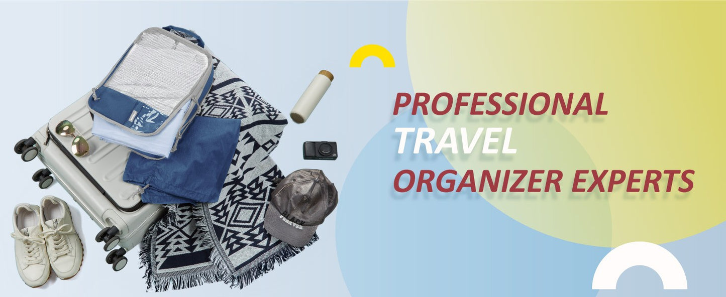 BAGSMART 6 Set Compression Packing Cubes for Travel Lightweight Luggage Organizer Bags Durable Space Saver Bags Travel Essential