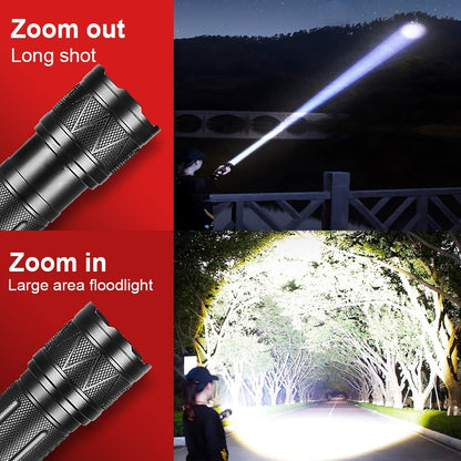 2025 New 15000mAh White Laser Flashlights 990000LM Ultra Powerful Flashlight Zoom USB Rechargeable Lantern Outdoor Camping Torch