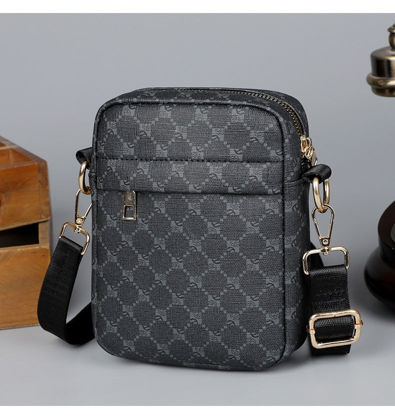 Luxury Designer Men Small Shoulder Bag PU Leather Messenger Crossbody Phone Bag For Men Vintage Style Men Handbag Bag Bolsa Sac