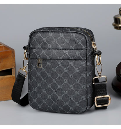 Luxury Designer Men Small Shoulder Bag PU Leather Messenger Crossbody Phone Bag For Men Vintage Style Men Handbag Bag Bolsa Sac