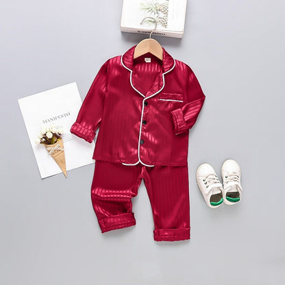 Conjunto de Roupas de Bebê Primavera Outono Meninos Pijama Infantil Camisa Manga Longa Calça 2 Peças/Conjuntos Roupa de Dormir para Crianças Fantasia Infantil