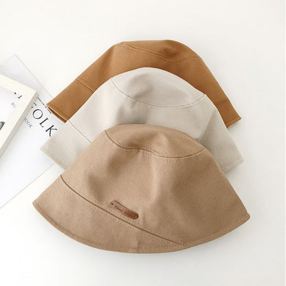 New Japanese Women Bucket Hat Fashion Cotton Soild Color Foldable Fisherman Hats Female Sun Protect Basin Cap gorras para mujer
