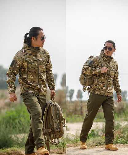 Sharkskin Soft-shell Hard Shell Camouflage Jacket Fleece Thick Tactical Suit Hooded Coat Manufacturers Handsome Outdoor Jacket