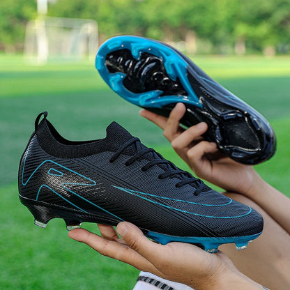 New Men Football Boots FG Training Shoes Soccer Shoes Non-Slip Soccer Cleats Long Spikes Ultralight Outdoor Drop Shipping