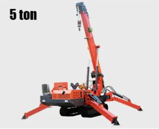 CE EPA Engine 3 Ton Spider Crane Full Hydraulic Telescopic Boom Mini Crawler Mobile 360° Rotating Spider Crane