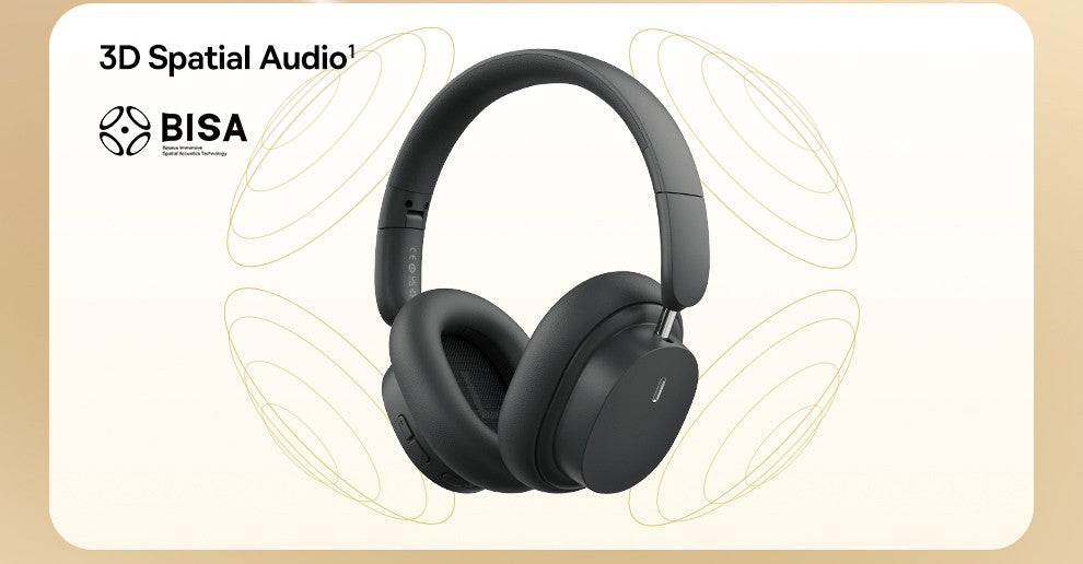 Fone de Ouvido Sem Fio Baseus Bowie D05 Bluetooth 5.3 Fone de Ouvido Nível HIFI Driver de 40mm Dobrável Over Ear 70 Horas de Duração