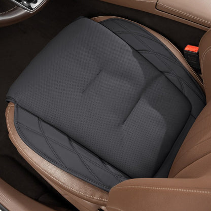 Nappa Leather Car Seat Cushion Rear Integrated Lumbar Support for All Seats Breathable Ventilated Comfort Auto Accessories
