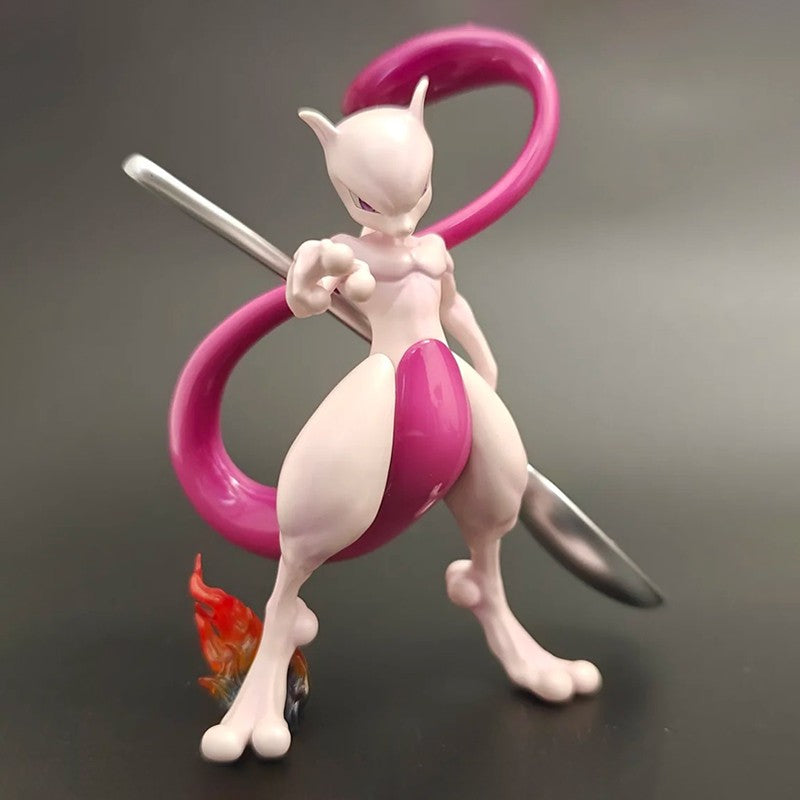 Figura de Mewtwo 10cm Pokémon Anime Modelo Figura Adorável PVC Coleção Decoração de Mesa Melhor Presente para Crianças