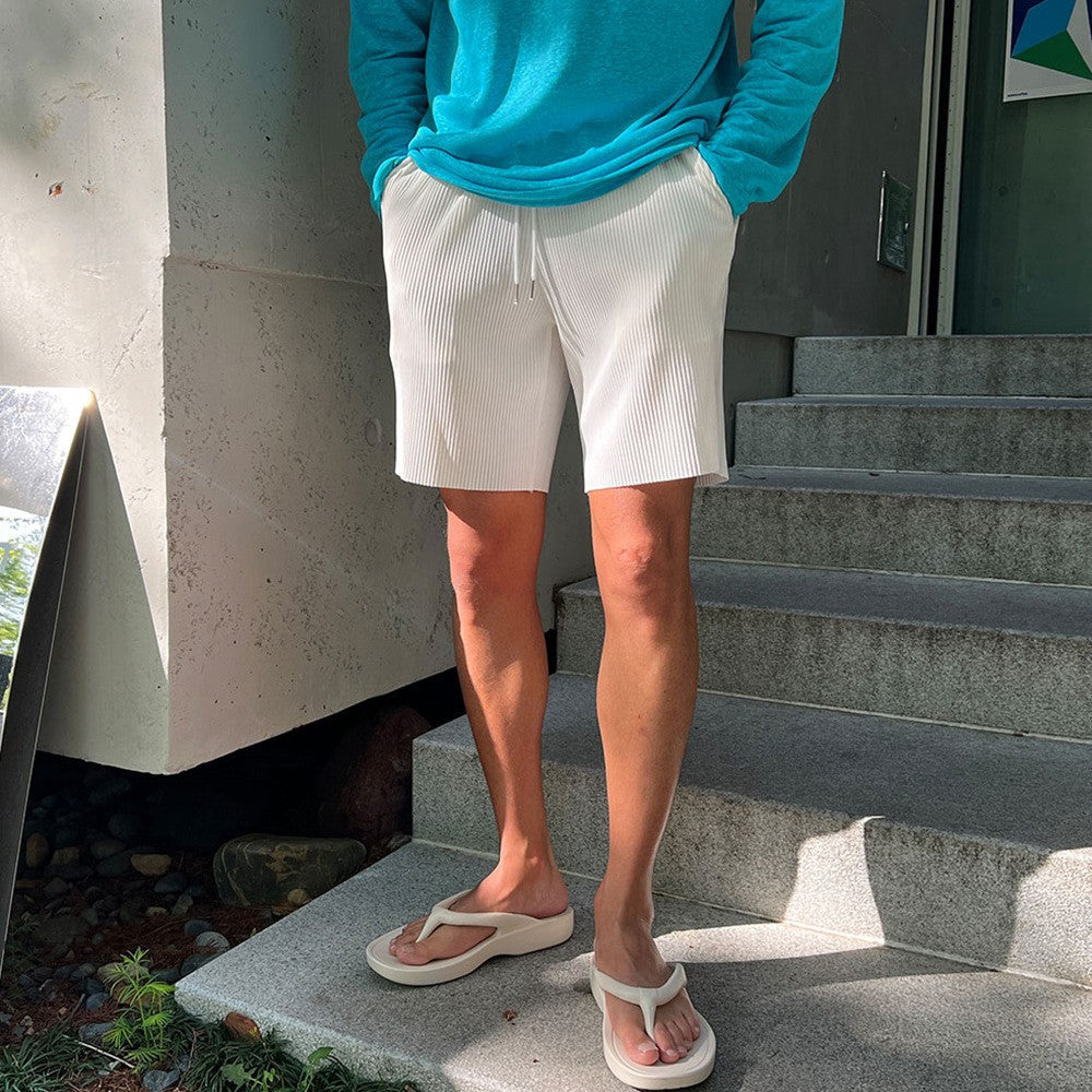 Men's Summer Quick Dry Breathable Gym Fitness Sports Running Ruffled Casual Shorts Workout Jogger Short Pants Loose Sweatpants