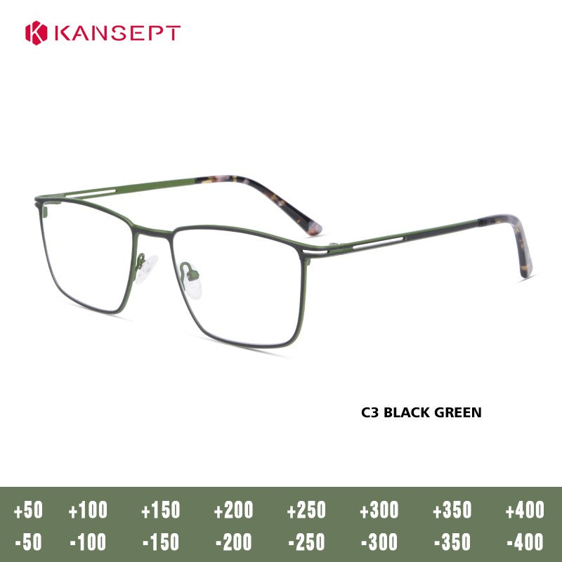 Óculos de Leitura KANSEPT Plus para Homens Lente de Vidro Transparente Óculos de Grau Feminino Lentes de Miopia Armações de Óculos