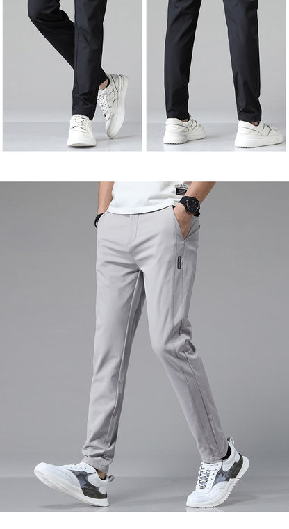 2024 Spring Summer Ultra-thin Men's Stretch Slim Straight Casual Pants High Quality Fashion Breathable Golf Sports Trousers