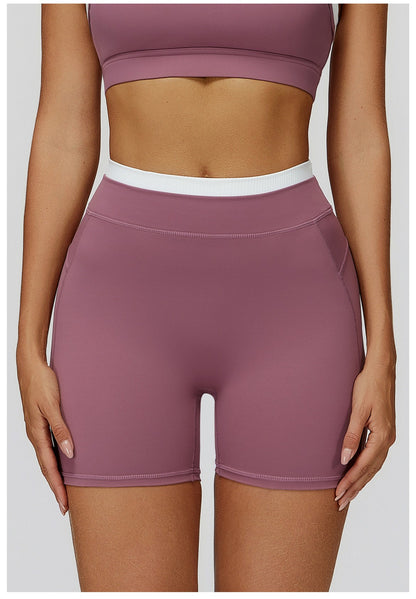 Women Elastic Feeling High Waist Yoga Shorts GymPush Up Running Fitness Legging Tummy Control Gym Outdoor Recreation Yoga Shorts