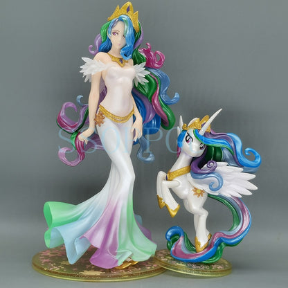 My little Pony Bishoujo Rarity Sunset Shimmer Applejack Twilight Sparkle Pinkie Pie Anime PVC Action Figure Toy Collection Doll