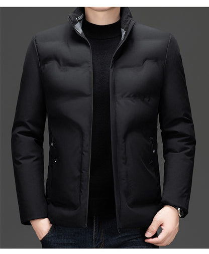 Top Grade ??????Men's Stand Collar Parka Jacket Windbreaker Coats Bubble Puffer Outerwear for Young Adults?????????????????