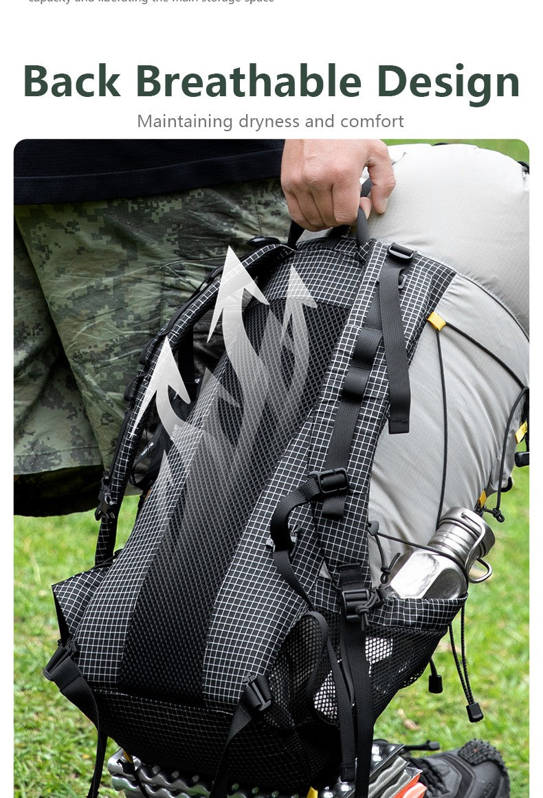 BISINNA Camping Backpack 25+10L Ultralight Travel Bag for Men Women Large Capacity Outdoor Sports Climbing Hiking Backpack