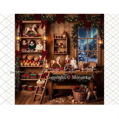 Christmas decoration scene photo studio photography background toy store teddy bear gift box Christmas yard decoration supplies