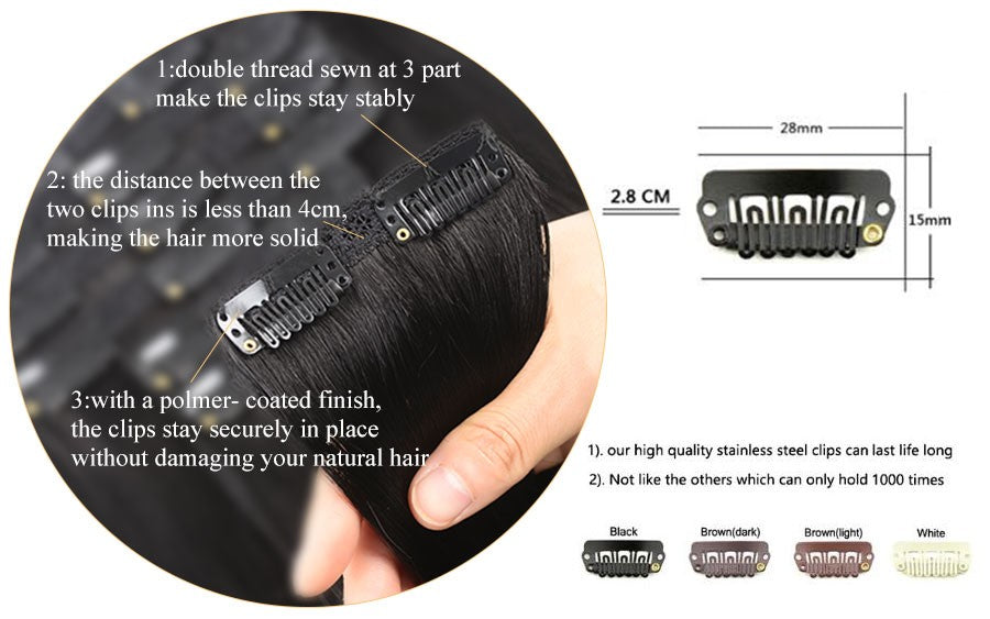 Doreen 160G 200G 240G Série Volume Cabelo Humano Liso Remy Brasileiro Com Tic Tac Extensões de Cabelo Cabeça Inteira 10 Peças 40 a 60 Centímetros