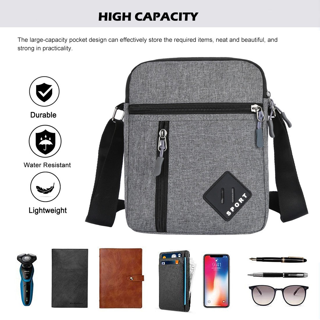 Men Bag Messenger Bags Backpack Shoulder Bag Mens Simple Waterproof Crossbody Bag Travel Bag Mini Bags Satchel Bag