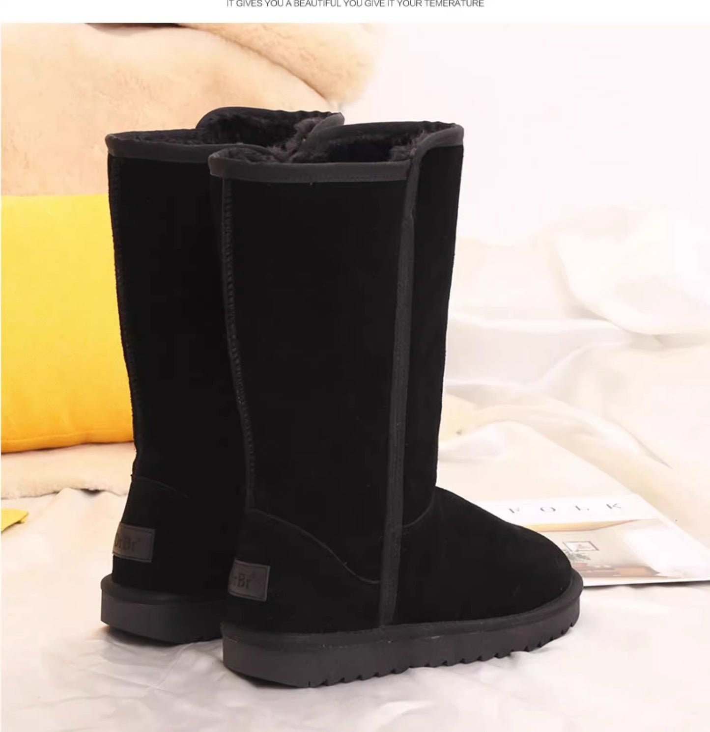 Women Classic Ladies Girls Winter Snow Boots 2024 Waterproof Warm Genuine Leather Fur Australia Plus Velvet Knee High Winter