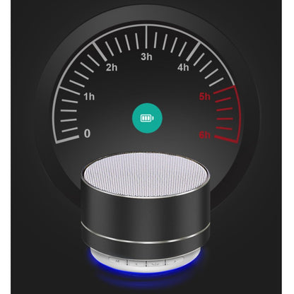 Mini Caixa de Som Portátil Bluetooth Sem Fio de Metal com Luz LED, Subwoofer, Suporte para Cartão TF e Carregamento USB para PC e Laptop