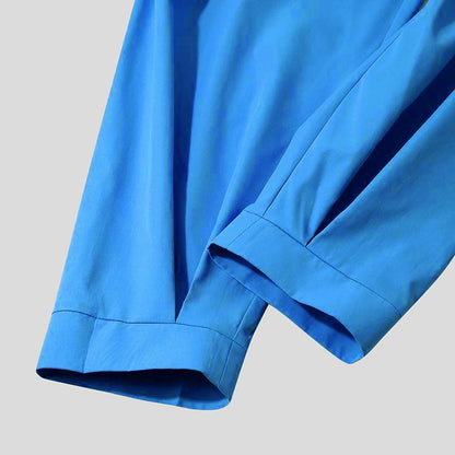 Men's Baggy Pants Casual Streetwear Belt High Quality Pure Color Joggers Fashion Harem Pants 2023 S-3XL