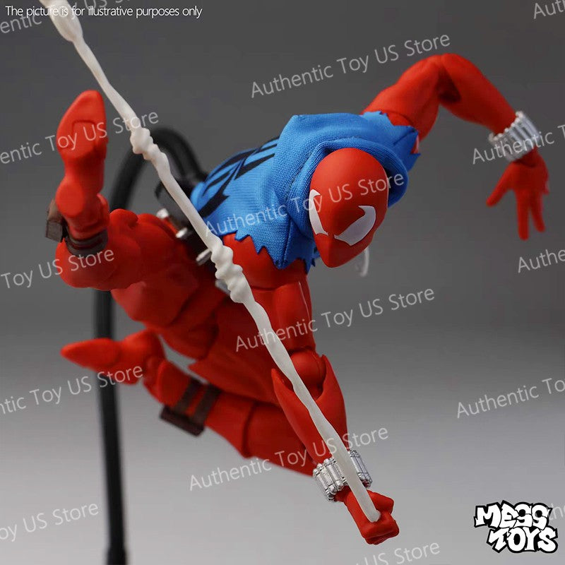 Original Mess Toys Scarlet Hero Scarlet Spiderman Messtoys Spider Man Anime Action Figure Figurine Statue Model Gifts Kids Toys