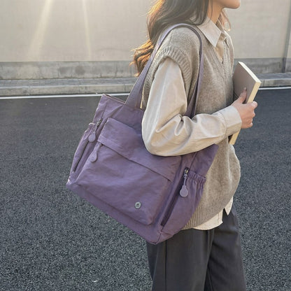 Stylish Nylon Canvas Shoulder Bag for Women Spacious Top Handle Bag Tote Casual  Comfortable and Versatile Texture Commuter Bag