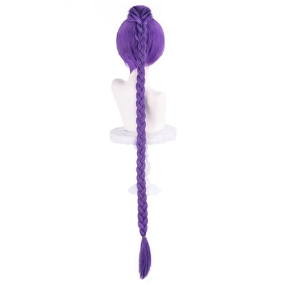 Peruca Cosplay Kpo-p Mir-a Rum-i Zo-e Demon Hunters Cabelo Longo Roxo Preto Vermelho Perucas Sintéticas Resistentes ao Calor Adereços de Carnaval
