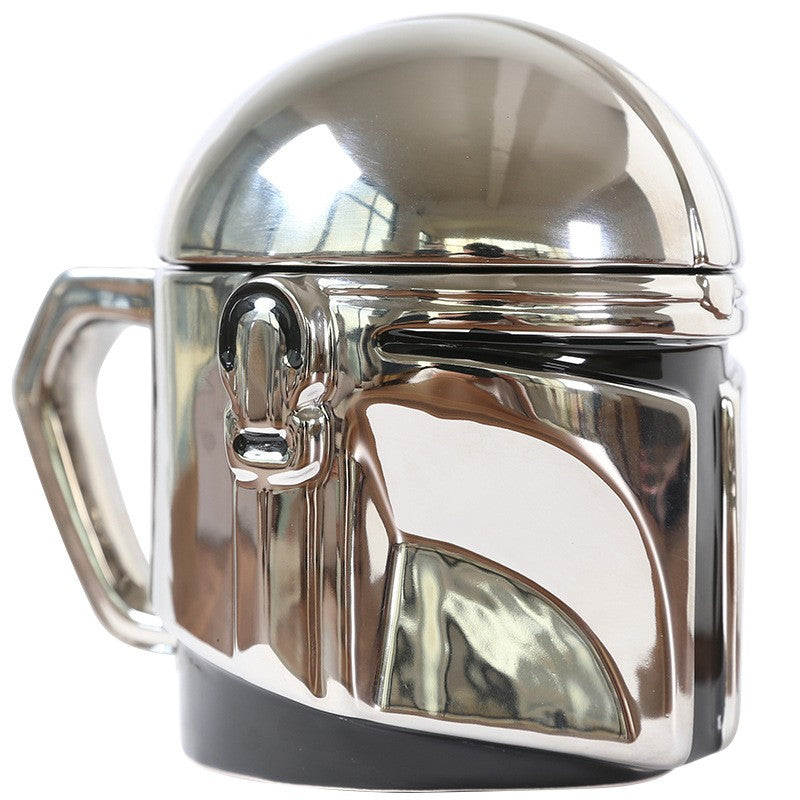 The Mandalorian Mugs Star Wars Creative Mug Electroplated Ceramic Milk Coffee Cups Xmas Anniversary Valentines Birthday Gifts