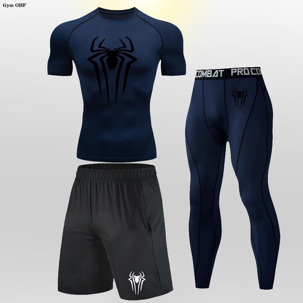 Thermal Man Underwear Set Spi/Der Compression T Shirt Leggings Yoga Sets Fitness