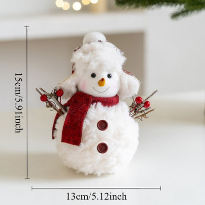 Home decoration new plush knitted Christmas snowman doll ornament Christmas desktop atmosphere ornament