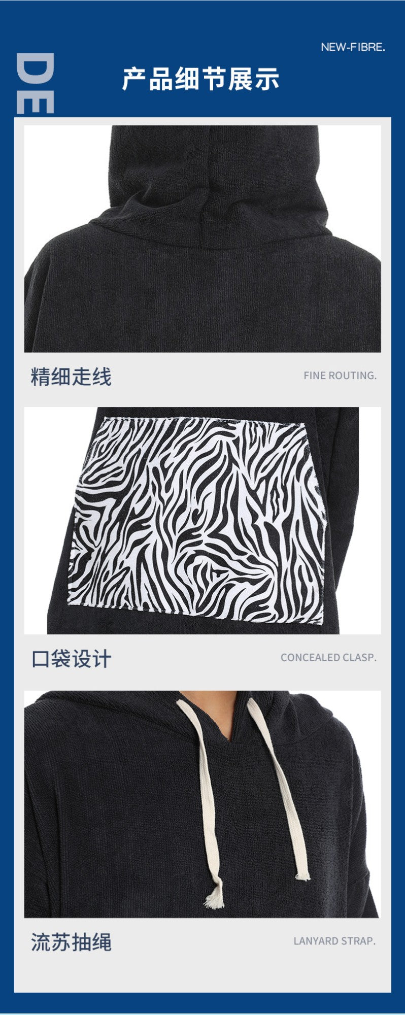 Quick dry Solid microfiber Changing Robe Surf Poncho Hooded Beach Towel Hooded Poncho Towel For Adults men and women