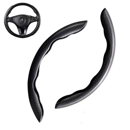 Capa Universal Antiderrapante de Fibra de Carbono para Volante de Carro, Capa Auxiliar para Volante de Carro, Acessórios Antiderrapantes