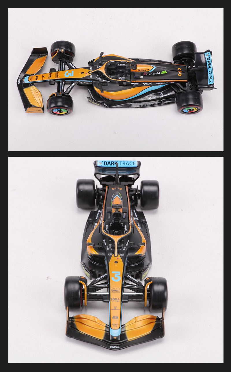 Burago 1:43 2022 McLaren MCL36 F1 Carro de Corrida N.º 3 N.º 4 Modelo de Carro em Liga