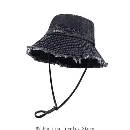 Fashionable Fabric Fabric Hat Adjustable Rope Hat for Women Spring Autumn Outdoor Activity Sun Protective Headwear