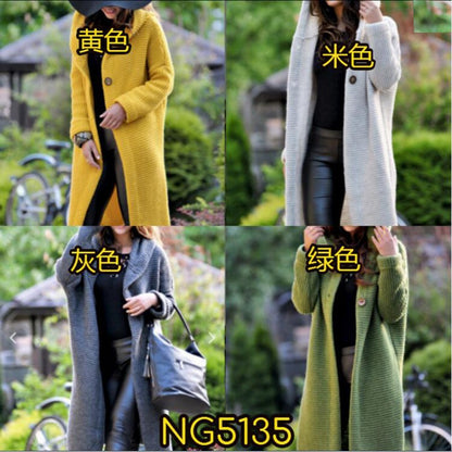 2025 Autumn/Winter New Women's Cardigan Mid-Length Pure Color Long Sleeve Knitwear With Hood Cardigan For Women