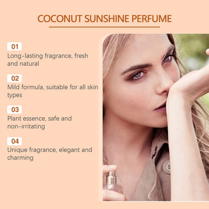 Roxelis Light Vanilla Coconut Perfume Fresh Light Fragrance Lasting Elegant Charming Women Fragrance Convenient Fresh Perfume